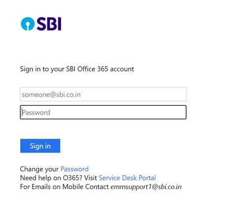 sbi ems outlook 365